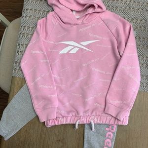Reebok 2 piece sweat suit girls